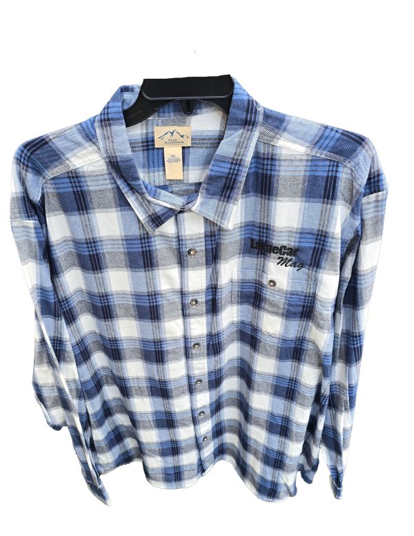 light blue flannel