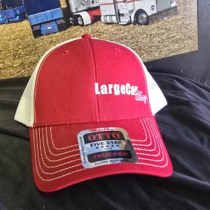 Snap Back Mesh Back Hat Red with White Mesh white stitching