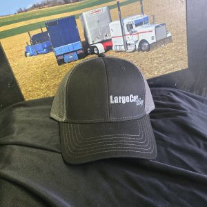 Snap Back Mesh Back Hat Black with Grey Mesh and Grey STITCHING