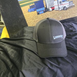 Snap Back Mesh Back Hat Black with Grey Mesh MW logo