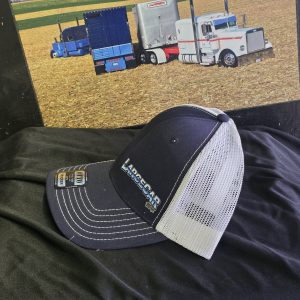 Snap Back Mesh Back hat Blue with White Stitching MW Logo