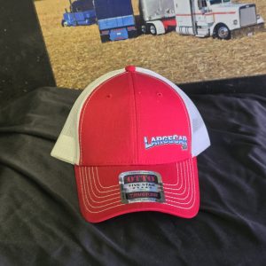 Snap Back Mesh Back hat Red with White Mesh MW Logo